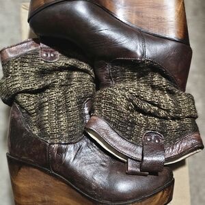 Bed Stu Brown and Tan Ankle Boots